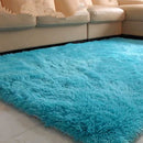 Fluffy Rug Anti-Skid Shaggy Area Rug Home Bedroom Carpet Floor Mat Blue