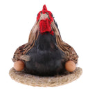 Fun Animated Chicken Hen Lay Egg on Nest Animal Figurine Model Figure Kids Toy Home Decor 7inch