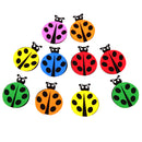 10 Pieces 3D Colorful Foam Ladybird Sticker Self Adhesive for Wall Ceil DIY Project