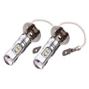2PCS H3 2323 10SMD 12V-24V 6500K LED Car Signal Reverse Lights Bulbs White