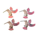 4 Pack Elegant Alloy Rhinestone Buttons Brooches Pin for Women Jewelry Decor