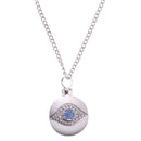 Cremation Urn Necklace for Ash Evil Eye Crystal Necklace Memorial Jewelry