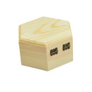 3Pcs 3Sizes Hexagon Wooden Watch Earrings Jewelry Treasure Case Storage Box Memorial Keepsake Container