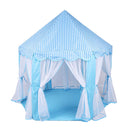 Portable Blue Play Tent Kids Girls Princess Castle Fairy Netting Castle Hexagon House