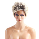 Women Ladies Fashion Fluffy Charming Short Straight Hair Wig Gradient Grey for Party Costume Cosplay/Daily Wear