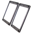 Black Guitar Pickup Rings Metal Flat Bottom Humbucker for Les Paul Gibson Guitar Replacement