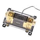 100A 2-Way Car Audio Fuse Holder Power Distribution Block With LED Display