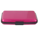 Mini Waterproof Aluminum Metal Business ID Credit Card Holder - Rose Red