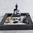 Zen Garden Sand Tray Mini Incense Burner Stone Pebbles Rake Set Home Bedroom Party Decor Ornament Supplies