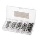 250pcs Assorted Double Split Rings Set Stainless Steel Fishing Tackle Lure Connector with Tackle Box