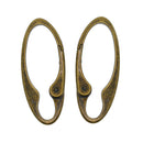 2 Pieces Zinc Alloy Oval Carabiner Spring Snap Open Clips Hook Keychain Keyring Buckle Antique Bronze DIY Accessories - 75x 25mm