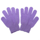 1 Pair Stretchable Exfoliating Bath Glove Shower Skin Care Scrubber Massage Skin Cleansing Gloves Purple