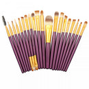 Set Of Leopard Print Makeup Brush Holder Case Organiser With Brushes Foundation Applicator Eye Lip Face Makeup Tool Beauty Supplies Purple Gold
