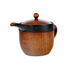 Natural Wooden Mug Beer Cup Milk Tea Mug with Filter & Lid Coffee Cup Barrel