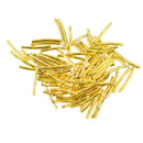 Wholesale 50pcs Plated Brass Curved Tube beads 20 x 1.8mm For Jewelry Making