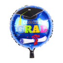 Blue Starry Congrats Grad Foil Balloon Congratulation Graduation Bouquet Party Decor Gift