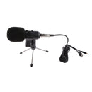 Black USB Computer PC Studio Condenser Microphone Cardioid PC Recording Mic with Tripod Stand
