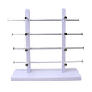 4-Layer Sunglasses Eyeglasses Display Wooden Frame Rack Stand Holder Organizer White