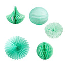 Pack of 10/Set Paper Pompoms Wheel Fans Honeycomb Ball Drops Lantern Party Decor