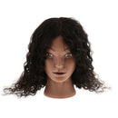 Professional Cosmetology Silicone Practice Training Mannequin Head With Human Hair Mount Hole