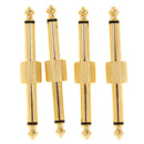 Set of 4 Pieces Adaptor Instrument Guitar Pedal Coupler Connector Straight