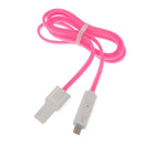 2 in 1 USB Data Charging Charger Cable OTG Cord for Android Phones iPhone Rose Red