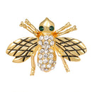 Enamel Gold Rhinestone Honeybee Brooch Insect Bug Boutonniere Pin Jewelry
