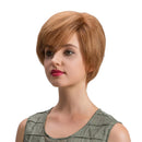 Blonde Short Beautiful Fashion Wig Natural Huamn Hair Full Wigs for Women Cosplay Daily Dress
