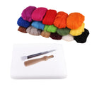 DIY Needle Felting Starter Kit Set 160g Wool Needles Felt Foam Mat Tool