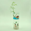 Double-deck Cylinder Creative Glass Flower Vase Table Bottle Container