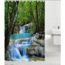 Waterfall Nature Scenery Waterproof Fabric Bath Shower Curtain Screens 72"