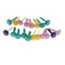 100 Pieces 20x8mm Mixed Color Round Brads for Scrapbooking Card Making DIY Craft