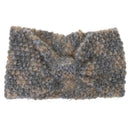 Women's Yoga Sportswear Knitted Ear Warmer Bow Crochet Winter Headwear Headwrap Hair Band Headband Brown Grey