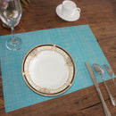 Home Dining Table Restaurant Cafe Table Use PVC Solid Insulation Heat Bowl Placemat Dining Pad Western Table Mat Placemat Blue