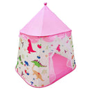 Pink Dinosaur Themed Tent Children Playhouse For Kids Indoor Outdoor Play
