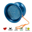 Yoyo Ball Alloy Professional Bearing String Trick Clutch Mechanism Toy Kids Gift Blue