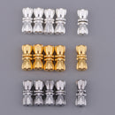15Pcs Multipurpose Home Used DIY Jewelry Components Bowknot Shape Jewelry Connector Screw Clasps for Necklace Clasps & Closures