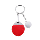 Mini Red Table Tennis w/ Ball Charm Pendant Purse Bag Sports Keyring Keychain Gift