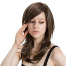 Fancy Natural Women Girls Synthetic Hair Wig Fluffy Medium Wavy Straight Full Head Wig Cosplay Wigs