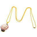 Luxury Jewelry Bling Pearl Flower USB 2.0 Flash Drive Thumb Pen Drive & Gold Necklace 128GB
