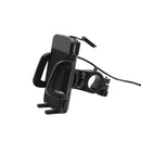 Motorcycle Bike Cell Phone GPS Handlebar Lever Mount Holder Grip USB Charger