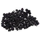 100 Pieces 6mm Solid Black Round Mushroom Domed Sewing Buttons for Doll Eyes Nose Making