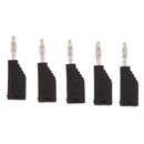 5Pack 4mm Screw Type Banana Plug Copper / Speaker Cable Connector Black