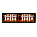 13 Rods Portable Plastic Beads Column Abacus Counting Number Soroban Calculating Tool Educational Math Toy Brown Beads Black Frame