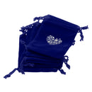 Magicdeal Velvet Drawstring Bags Pouch Wedding Party Favors Blue Pack Of 10PCS