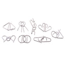 8Pcs Metal Wire Puzzles Games Ring Brain Teaser for Kids Adults IQ Test Toys