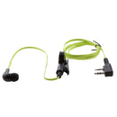 In-ear Earpiece Microphone Flat Tangle Free Cable Earphone For Walkie Talkie Radio Green