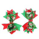 Christmas Xmas Hair Pin Bow Girls Ladies Ribbon Accessory Tie Clip Gift