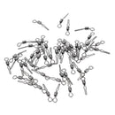 50 Pieces Swivel with Side Line Clip Fishing Tackle Fishhooks Fishing Connector Fishing Swivels with Snap Fishing Clip 4