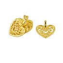 50 Pieces Filigree Heart Hollow Out Earring Necklace Bracelet Pendant Findings
